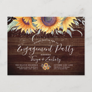 Rustic Sunflower Bloom   Uitnodiging voor de indie