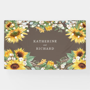 Rustic Sunflower Burst String Lights Wedding Spandoek