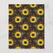 Rustic Sunflower Country Barn Wedding Flyer (Achterkant)