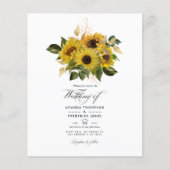 Rustic Sunflower Country Barn Wedding Flyer (Voorkant)