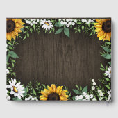Rustic Sunflower Country Daisy Mariage livre d'hôt (Verso)