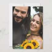 Rustic Sunflower Custom Photo Wedding Bedankkaart (Achterkant)