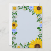 Rustic Sunflower Daisy Floral Baby shower Kaart (Achterkant)