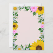 Rustic Sunflower Daisy Floral Graduation Party Kaart (Achterkant)