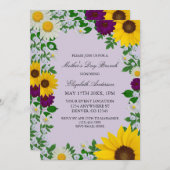 Rustic Sunflower Daisy Floral Moederdag Kaart (Voorkant / Achterkant)