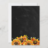 Rustic Sunflower Dubbele feestdag Kaart (Achterkant)