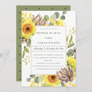 RUSTIC SUNFLOWER EUCALYPTUS FLORAL SHOWER BY MAIL KAART