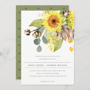 RUSTIC SUNFLOWER EUCALYPTUS PIJNVLOEDING KAART