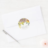 RUSTIC SUNFLOWER EUCALYPTUS PIJNVLOEDING RONDE STICKER (Envelop)