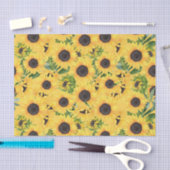 Rustic Sunflower  Floral Pattern Tissuepapier (Craft)