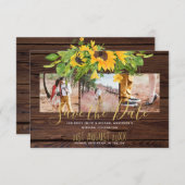 Rustic Sunflower Foto redt de data (Voorkant / Achterkant)