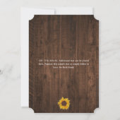 Rustic Sunflower Gold Geometric Graduation Party Kaart (Achterkant)