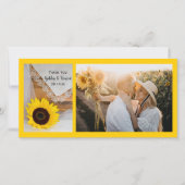 Rustic Sunflower Lace Country Weddenschap Bedankt (Voorkant)