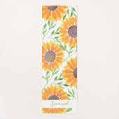 Rustic Sunflower Leaves Persoonlijke naam Yogamat (Voorkant)