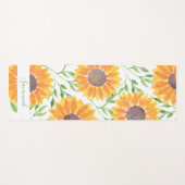 Rustic Sunflower Leaves Persoonlijke naam Yogamat (Voorkant (horizontaal))