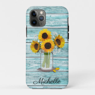 Rustic Sunflower Mason Jar iPhone 11 Pro Hoesje