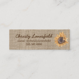 Rustic Sunflower Mini Visitekaartje