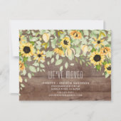 Rustic Sunflower Moving Announding Kaart (Voorkant)
