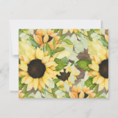 Rustic Sunflower Moving Announding Kaart (Achterkant)