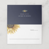 Rustic Sunflower Navy Blue Wedding (Buitenkant ongevouwen)