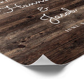 Rustic Sunflower String Light Wedding Welcome Poster (Hoek)