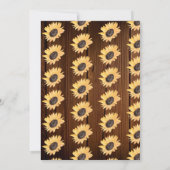Rustic Sunflower String Lights Afstuderen Invitat Kaart (Achterkant)