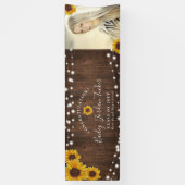 Rustic Sunflower String Lights Afstuderen Spandoek (Verticaal)