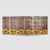 Rustic Sunflower & String Lights Country Wedding Gastenboek (Volledig)