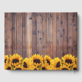 Rustic Sunflower & String Lights Country Wedding Gastenboek (Achterkant)