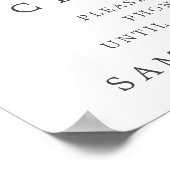 Rustic Sunflower Unplugged Wedding Ceremony Sign Poster (Hoek)