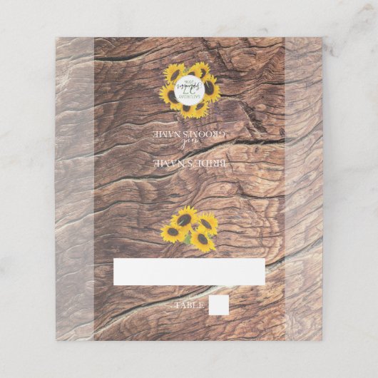 Rustic Sunflower Wedding (Buitenkant ongevouwen)