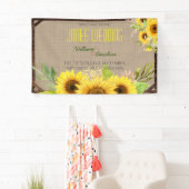 Rustic Sunflower Wedding Banner (Insitu)