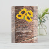Rustic Sunflower Wedding Bedankt (Staand voorkant)
