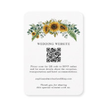 Rustic Sunflower Wedding Enclosure Card