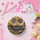 Rustic Sunflower Wedding Papieren Kommen (Feest)