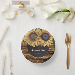 Rustic Sunflower Wedding Papieren Kommen