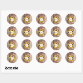 Rustic Sunflower Wedding Ronde Sticker (Vel)