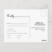 Rustic Sunflower Wedding RSVP Briefkaart (Achterkant)