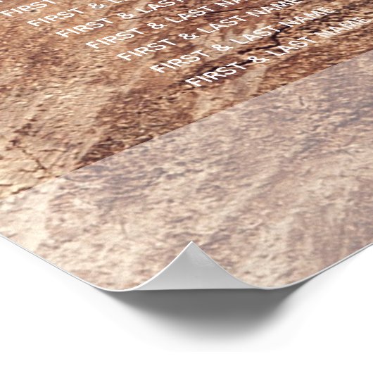 Rustic Sunflower Wedding Seating Chart Poster (Hoek)