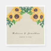 Rustic Sunflower Wedding Servet (Voorkant)