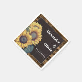 Rustic Sunflower Wedding Servet (Hoek)
