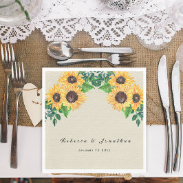 Rustic Sunflower Wedding Servet