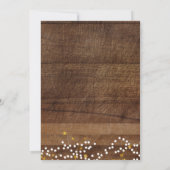 Rustic Sunflower Wood Bridal Shower Invitations Kaart (Achterkant)