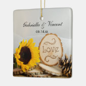 Rustic Sunflower Woodland Ornament (Links)