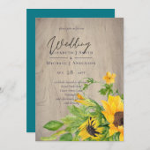 Rustic Sunflower Woodland Wedding (Voorkant / Achterkant)