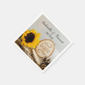 Rustic Sunflower Woodland Wedding Servetten (Hoek)