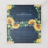 Rustic Sunflower's Breath Navy Blue Wedding (Buitenkant ongevouwen)