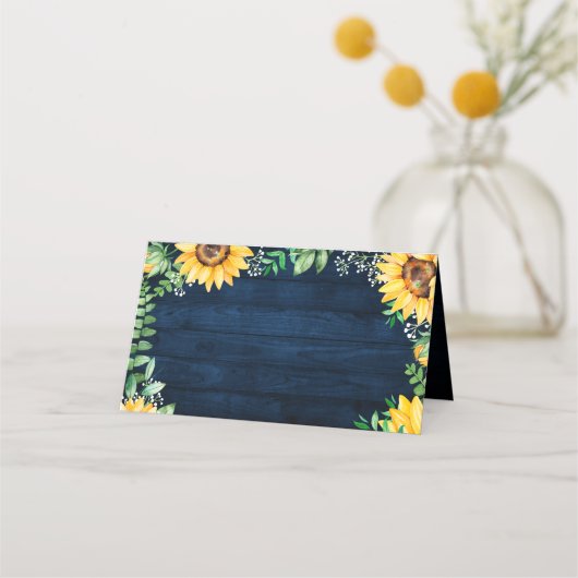 Rustic Sunflower's Breath Navy Blue Wedding (Voorkant)