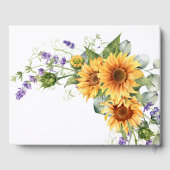 Rustic Sunflowers & Lavender Wedding Gastenboek (Achterkant)