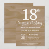 Rustic Surprise 18e anniversaire Invitation (Devant / Derrière)